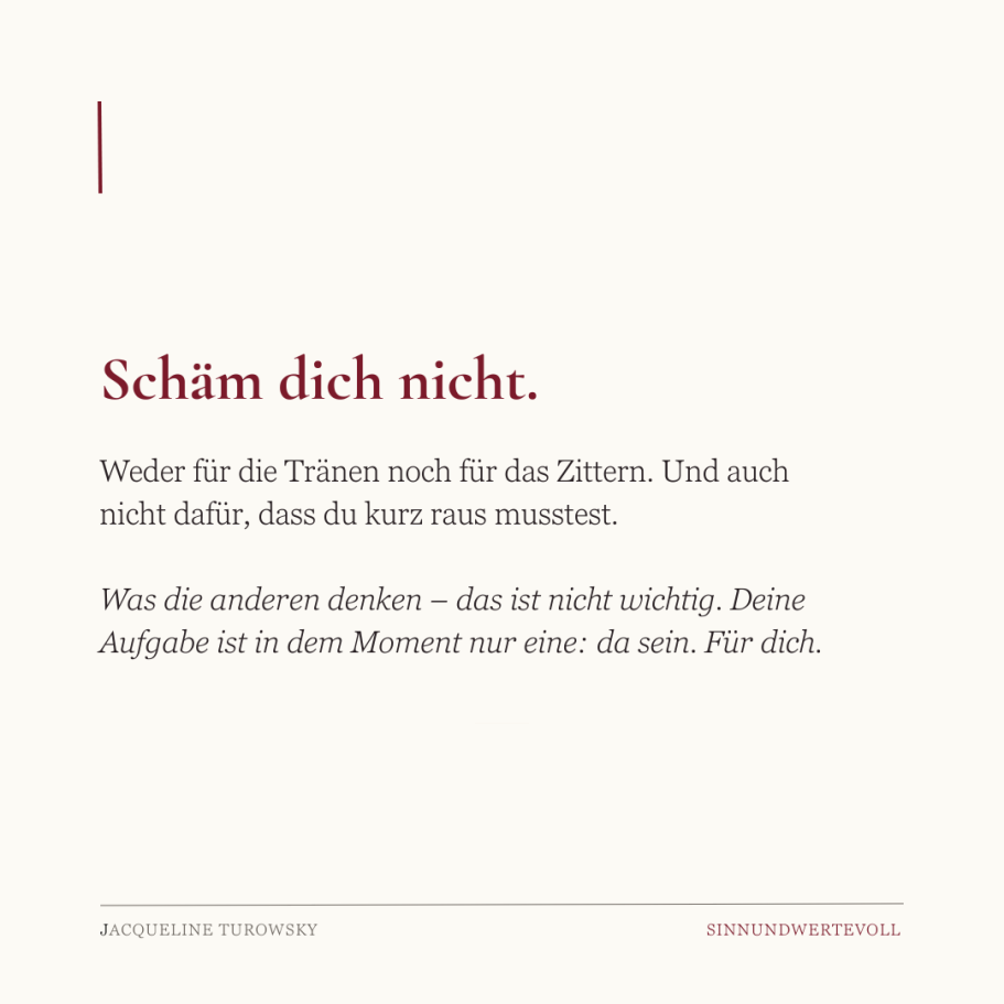 Notfalltipps Seite 5 mit dem Titel Schäm dich nicht