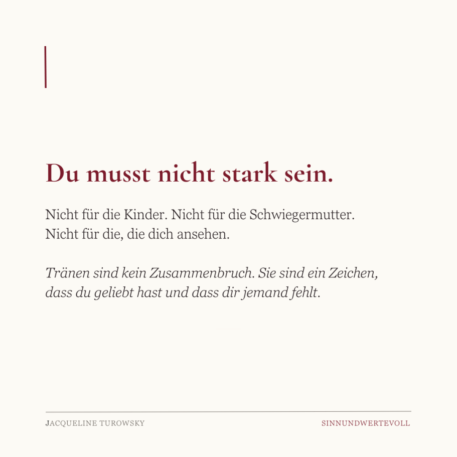 Notfalltipps Seite 4 mit dem Titel Du musst nicht stark sein